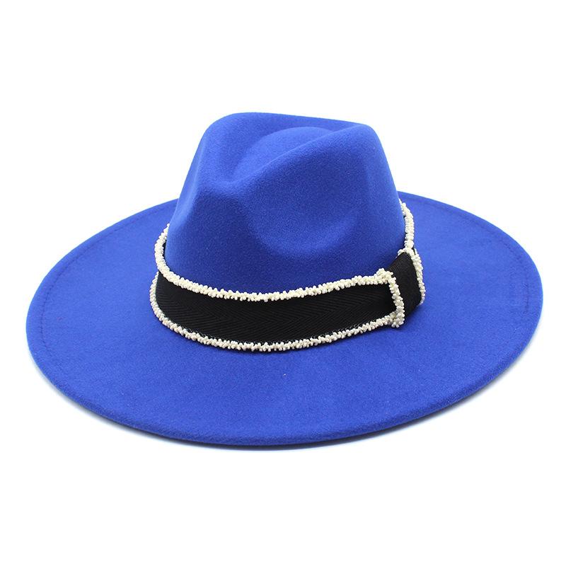 Retro Multi-Color Peach Heart Top Hat, Big-Brimmed Jazz Hat, British Woolen Felt Hat, Men'S And Women'S Top Hat 9.5Cm