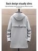 Men's Mid-Length Hooded Trench Coat - Autumn Casual Thin Design
