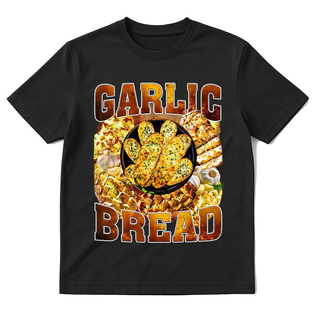 Garlic Bread Funny Meme Graphic Tshirts Unisex Unisex Fashion Cotton Tshirt Harajuku Short Sleeve Oversized T Shirts Streetwear