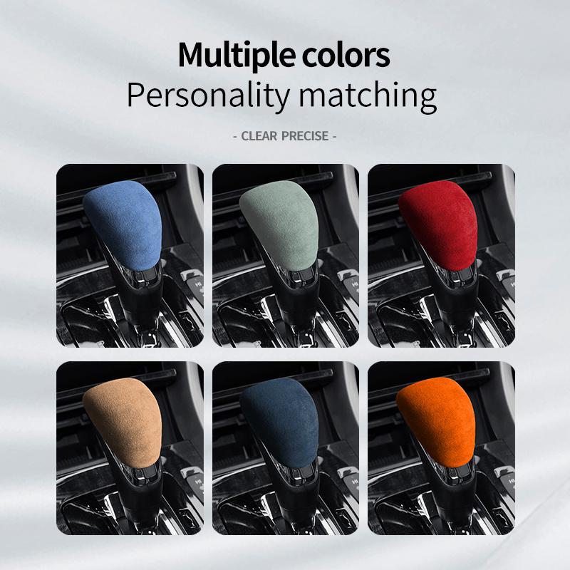 For Honda Accord 9/9.5 Alcantara Suede Gear Shifter Gear Protector Head Cover Car Gear Head Shift Knob Handle Cover Trim Sticker