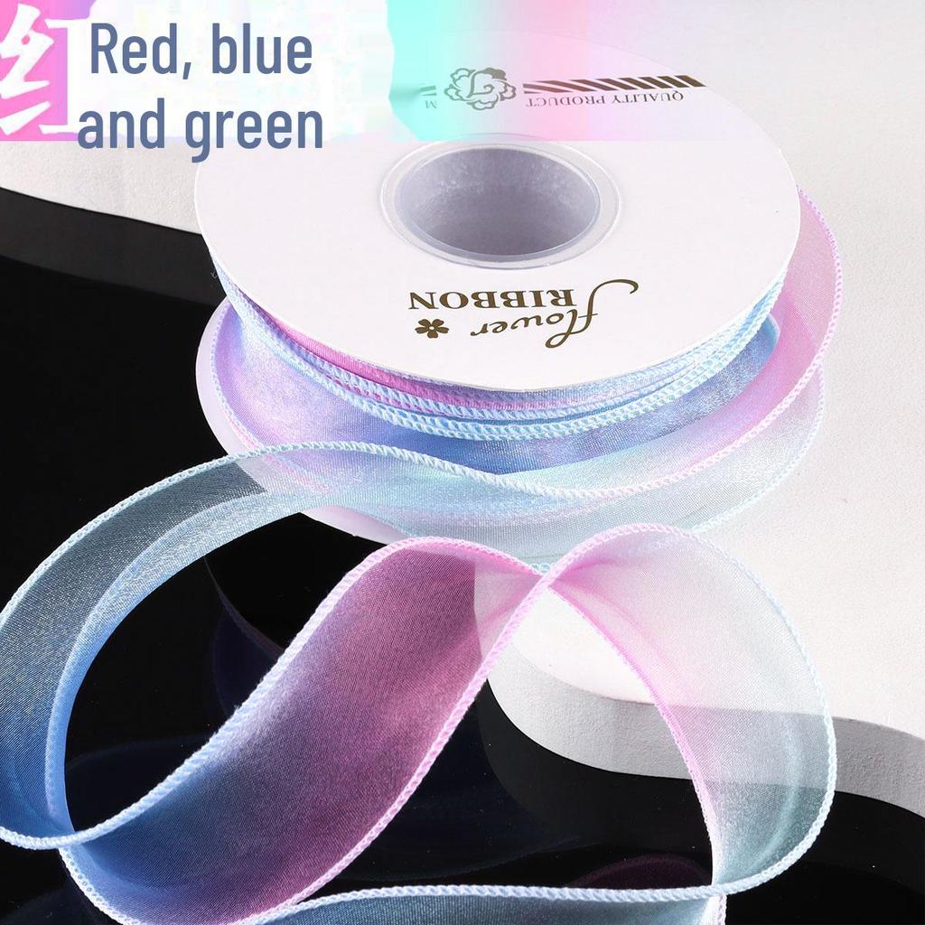 Chiffon Gradient Fishtail Wave Ribbon - 4cm Bow