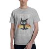 Angry catunisex T Shirts I’m Fine Cat Awesome Tee Shirt Short Sleeve Round Collar Cotton Birthday Present Clothing T-Shirt