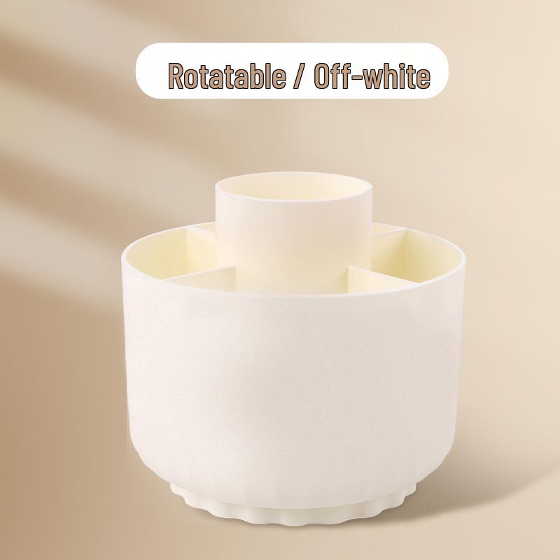 Rotating 5-Grid Pen Holder: Large Capacity Stationery Organizer for Primary School Students