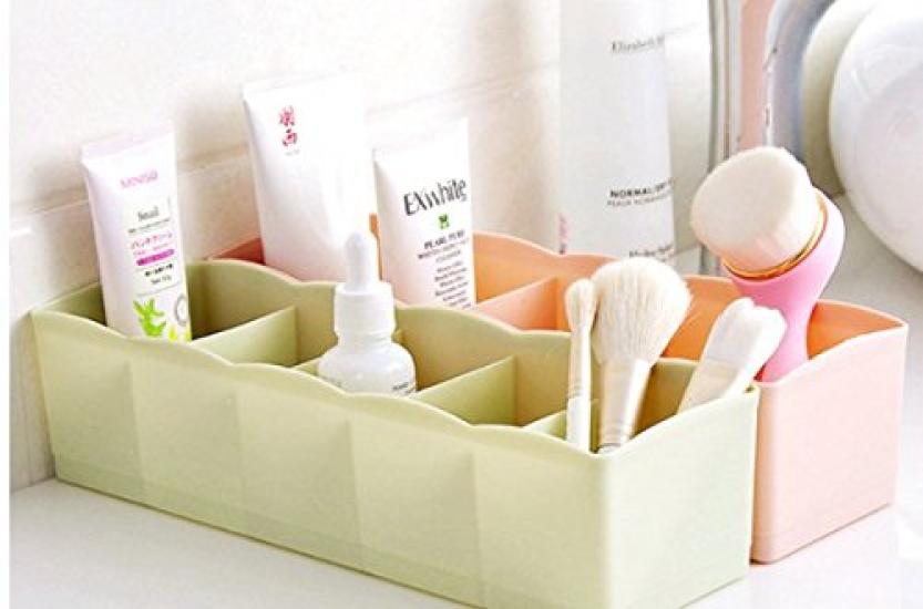 HJ Kunststoff-Aufbewahrungsbox Truhenteiler Aufbewahrungsbox für Kleinteile [Für Unterwäsche, Socken, Unterhemden, Handschuhe, Taschentücher, Masken, Krawatten usw.]