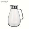 2L Glass Pitcher with Lid - Sturdy Handle & Base For Iced Tea Coffee Juice & Homemade Drinks Hot/Cold Resistant Dishwasher Safe