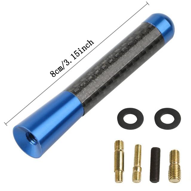 Radio Aerial Antenna Car Roof Antenna Carbon Fiber 3.5/8/12cm Radio FM/AM Metal Receiving Antennas Short Stubby Mast Antenna