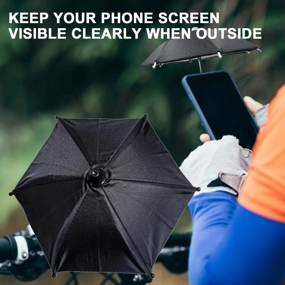 360° Rotation Magnetic Phone Umbrella Adjustable Anti-glare Sun Shade Cover Magnetic Mobile Phone Umbrella 24cm Easy to Use