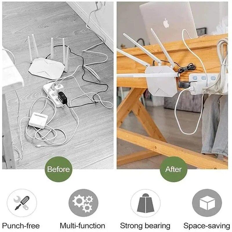 5/0 pairs of traceless snap fasteners unperforated plug hooks firmly fixed on the router fixed wall hooks storage buckles
