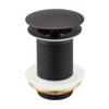 SANEI Drain Stopper for Non-Overflow Hand Wash Basins with Hair Catcher, Matte Black, H3100N-MDP-32