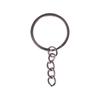 Hama Bead Accessories Metal Keychain with Chain Flat Double-layer Key Ring Hanging Ring Diy Accessories Metal Earth Puzzles Kids