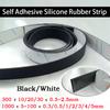 Length 300mm/1000mm Thickness 0.3~5mm Black/White Self Adhesive Silicone Rubber Strip Pad Non-slip Shock-Absorbing Rubber Pad