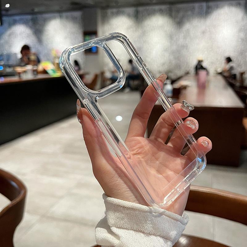 

Простой и практичный чехол для телефона Apple 14plus 13promax Прозрачный Xr Противоударный 12/11 Модный защитный чехол iPhone X/Xs Universal