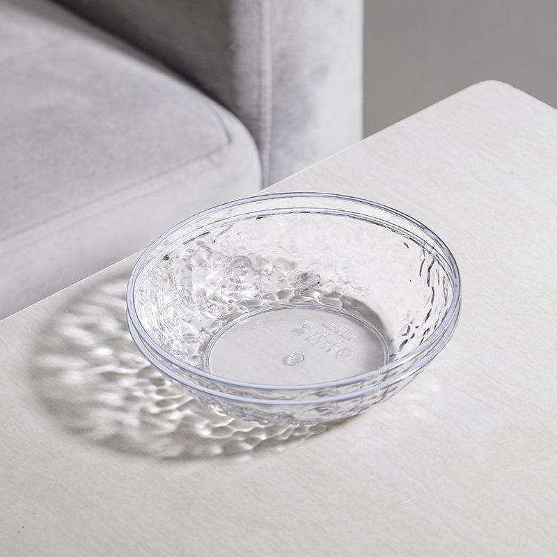 Transparent Chinese Tea Cake Plate Exquisite Dim Sum Cake Plate Household Fruit Plate Living Room Desktop Retro Wedding Dried Fruit Plate