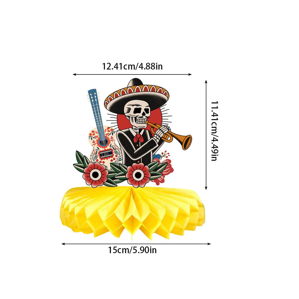 Of The Day Dead Themed Skull Pattern Party Desktop Paper Decoration Ornament