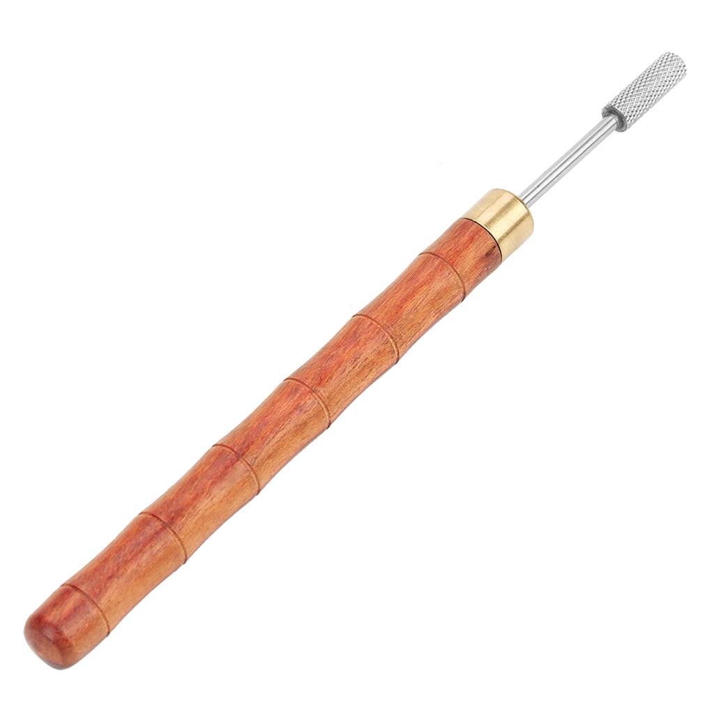 Sandalwood Handle Stainless Steel Top Edge Dye Roller Oil Pen Belt Finisher Leather DIY Craft