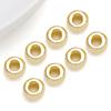 18k Gold-Plated Copper Spacer Beads - Abacus Flat Beads for DIY Jewelry with Smooth Surface