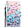 For iPhone 15 Pattern Printing Flip Wallet Case PU Leather Stand Phone Cover with Strap