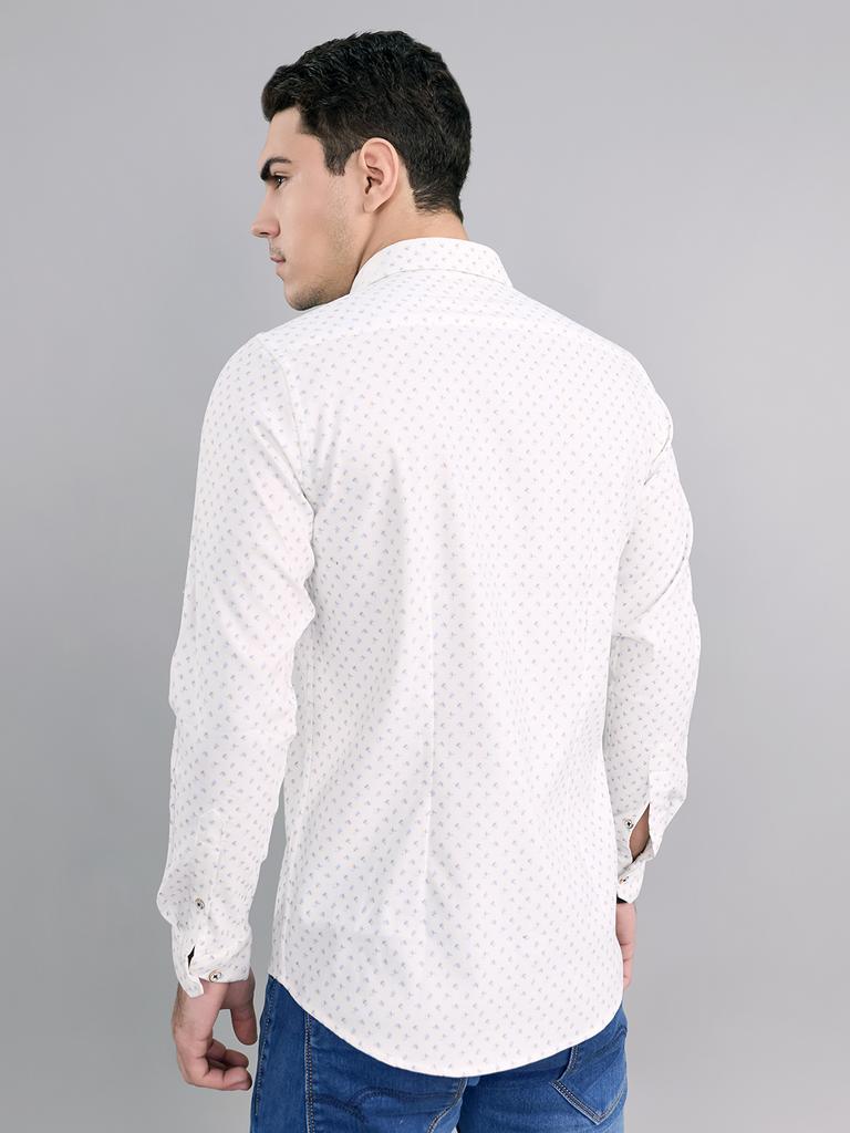 Monte Carlo Men's Slim Fit Printed Full Sleeve Shirt