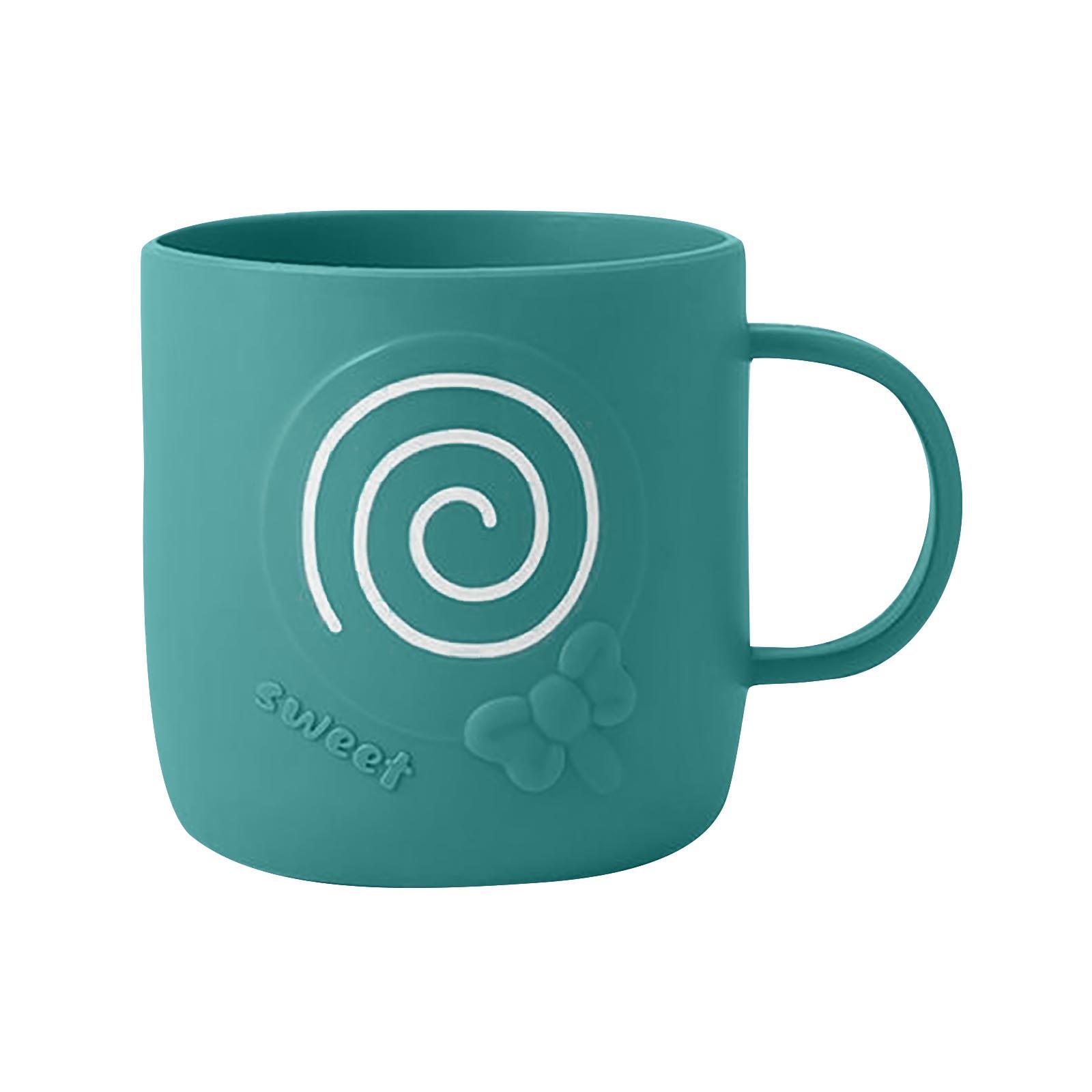 

Чашки творческого стиля домочадца пластиковые с бутылкой ручек толстой устойчивой к падению зелёный