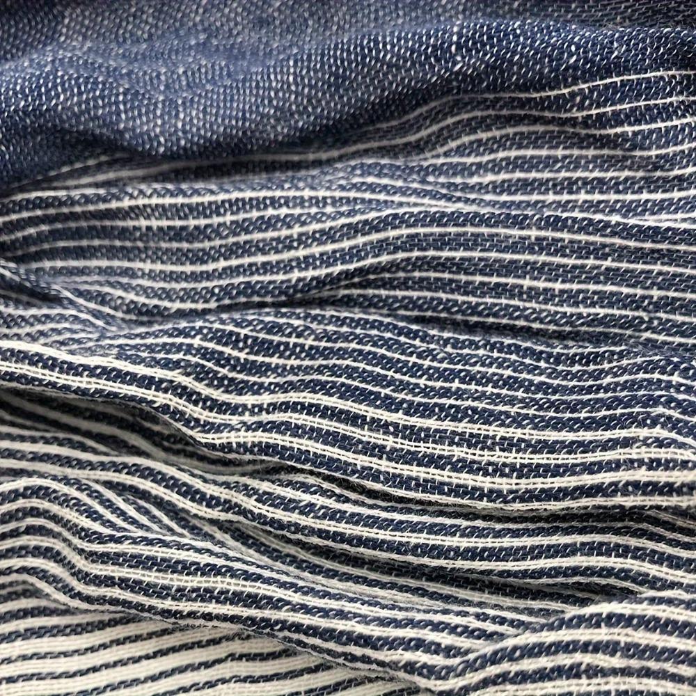 New 190*80cm Artistic Style Striped Cotton Linen Scarf Shawl Men's and Women's Same Style Mori Foulard En Mousseline Scarves