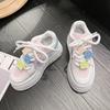 Fashion 8.5CM High Platform Shoes Women Autumn Chunky Sneakers Designer Kawaii Thick Sole Leather Sports Shoes Breathable Sneakers Woman