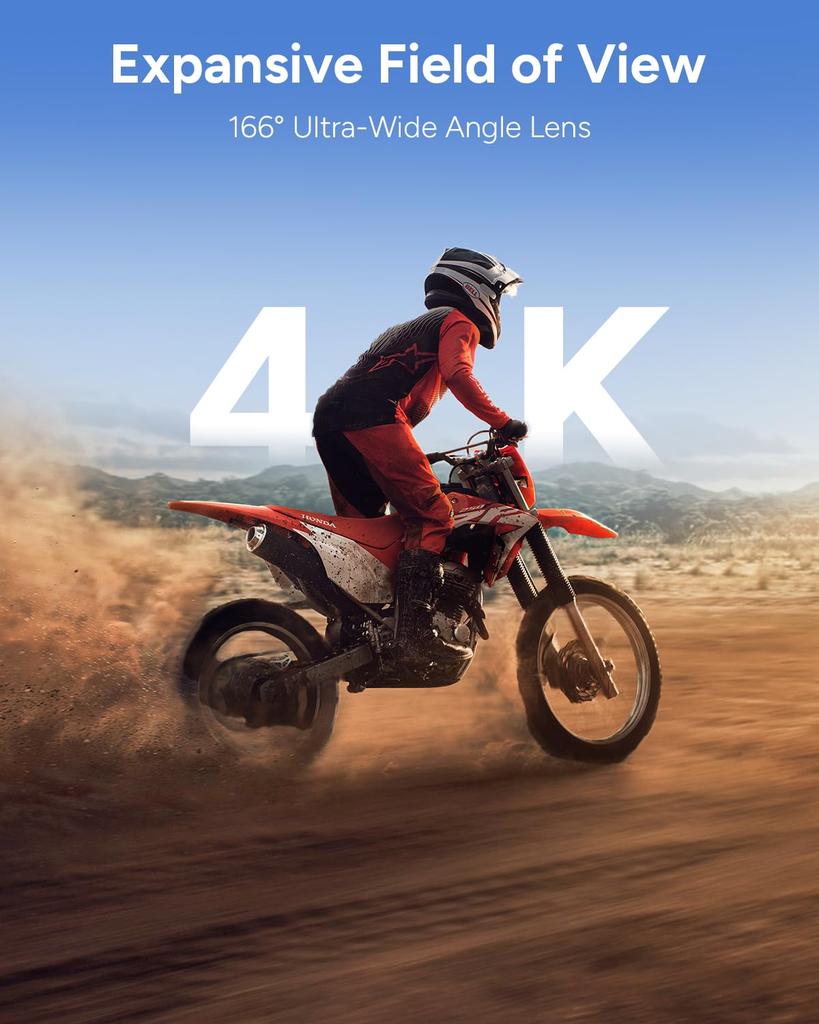 SJ6 Ultra Action Camera 4K 20MP Dual Display Lens Image Stabilization Dual Touchscreen 77g Lightweight Design Voice Control Portrait Shooting Dash Cam