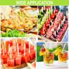 400 Bamboo Appetizer Forks, 3.5 Inch Mini Bamboo Forks for Charcuterie Boards Accessories, Fancy Toothpicks for Appetizers, Disposable Wooden Cocktail