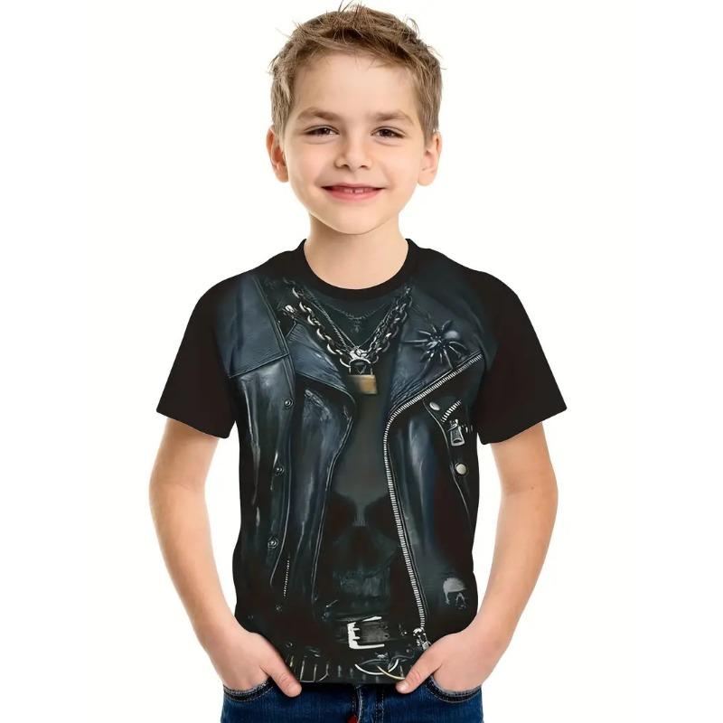 Retro Uniform 3d Print Tee Shirt Kids Boys Clothes Short Sleeve Casual Children's Clothing Fashion T Shirt For Boys