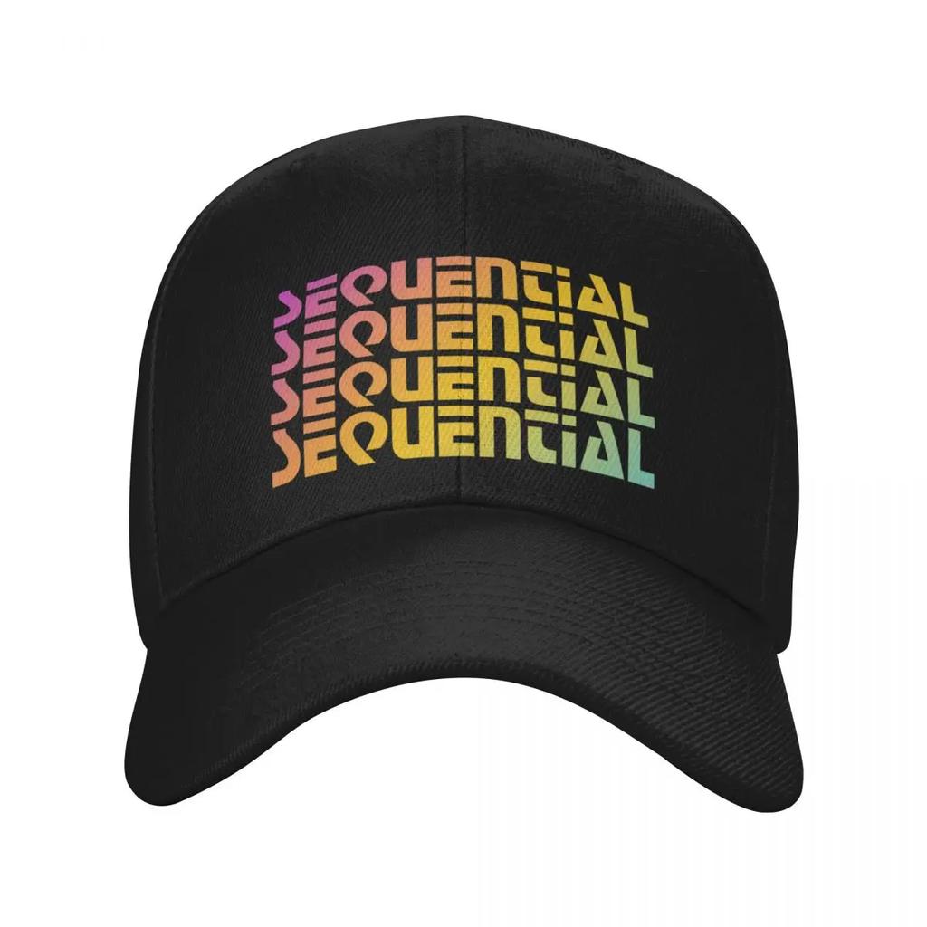 Rainbow Sequential Baseball Cap Designer Cap Mens Big Size Hat Caps Women Mens