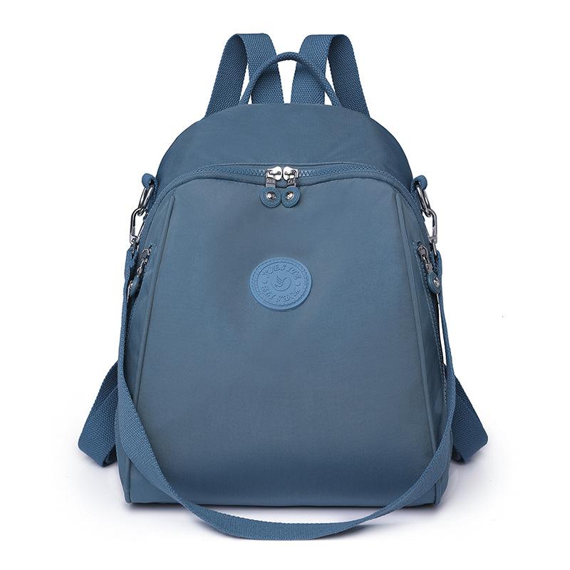 

Рюкзак сплошного цвета, женский школьный рюкзак большой емкости для путешествий синий