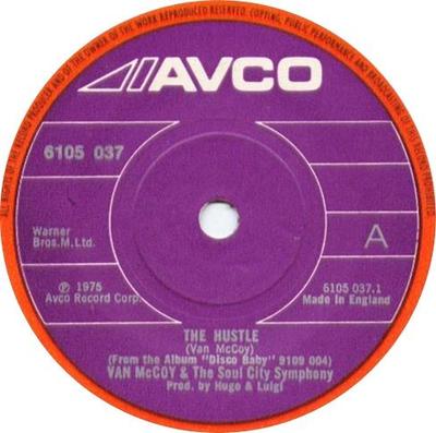 7inch Record VAN MCCOY & THE SOUL CITY SYMPHONY - The Hustle 6105037 Avco 1975 UK Soul/Funk Used