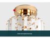 Elegant Gold Crystal Chandelier for Corridor, Balcony, or Cloakroom - Surface-Mounted Decorative Downlight