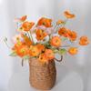Artificial Poppy Flowers Bouquet Silk Fake Flowers For Home Decor Garden Marriage Party Wedding Decoration DIY Vase Accessories