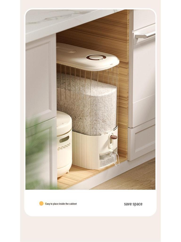 Large Sealed Food-Grade Rice Storage Bin - Moisture & Insect-Proof Kitchen Container