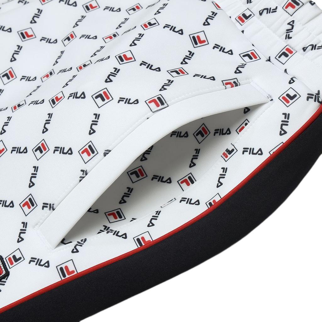 Fila Logo All Over Print Straight Leg Tennis Knit Sports Pants Retro Sports Long Pants Women Bottoms A11W343611F-ZA