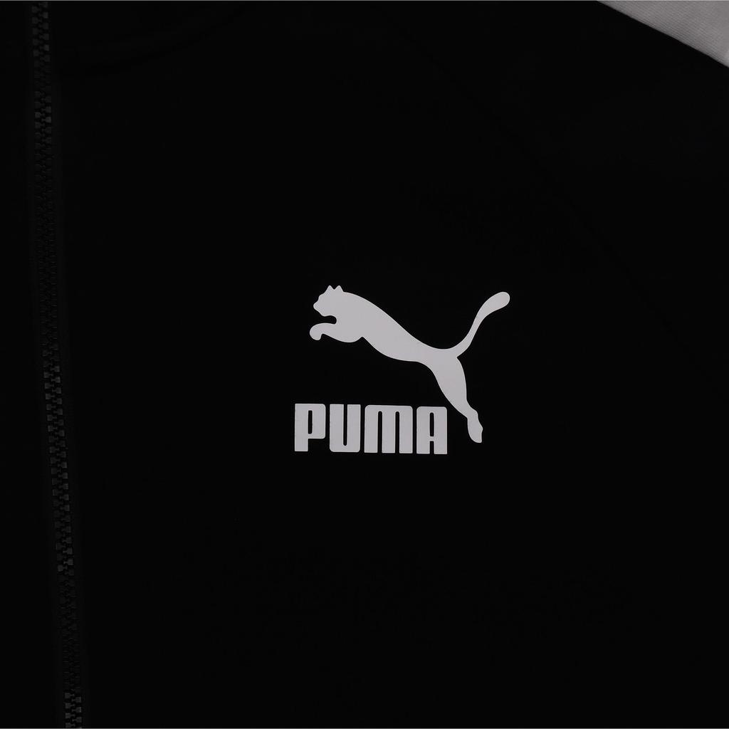 Puma Logo Print Patchwork Stand Collar Jacket Men Outerwear Black 599331-01