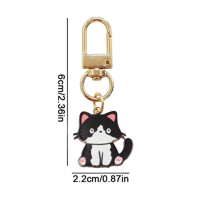 1PC Mini Key Charms Gifts Key Rings Chic Cartoon Pendant Women's Fashion Cat Keychain Cute Multiple Options Available