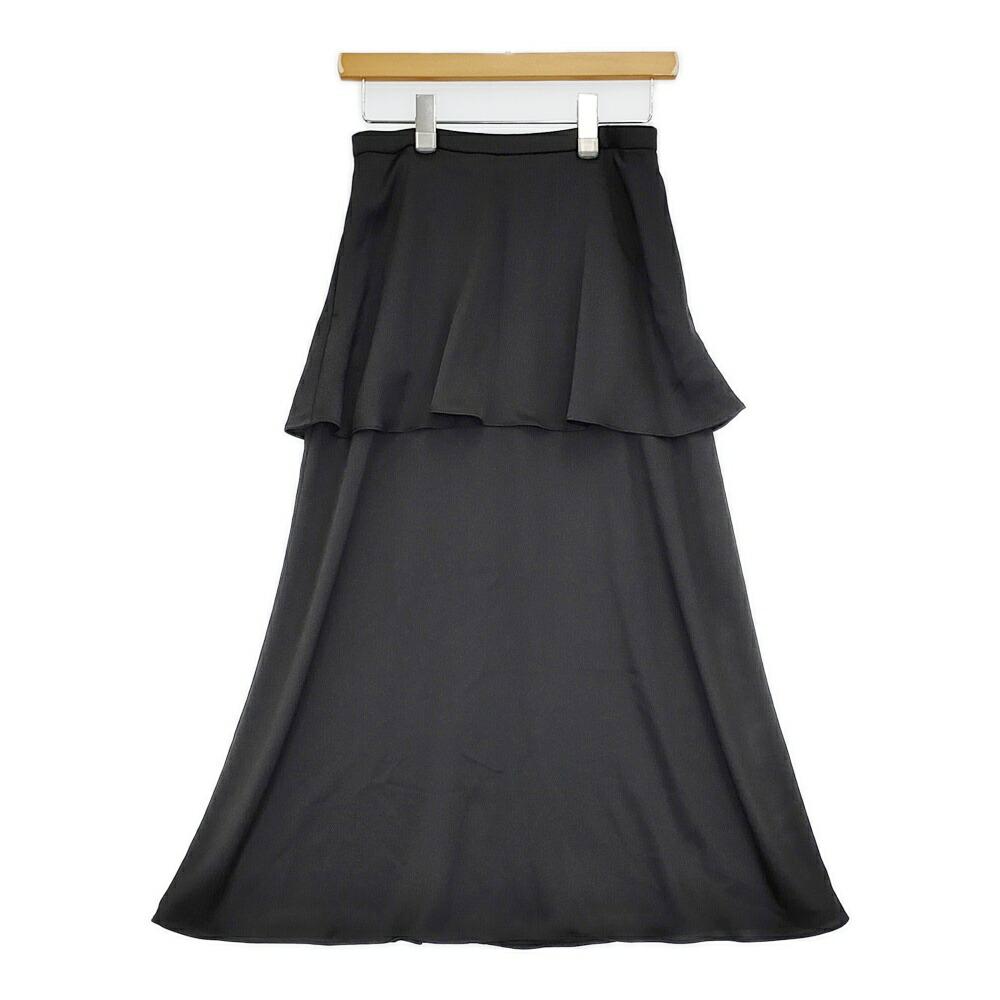 IENA Peplum Tiered Skirt Size 38 Regular Price 16,500 Yen 24060900816040 Long Skirt 24AW Black Women s IENA [Used] 5-0614M