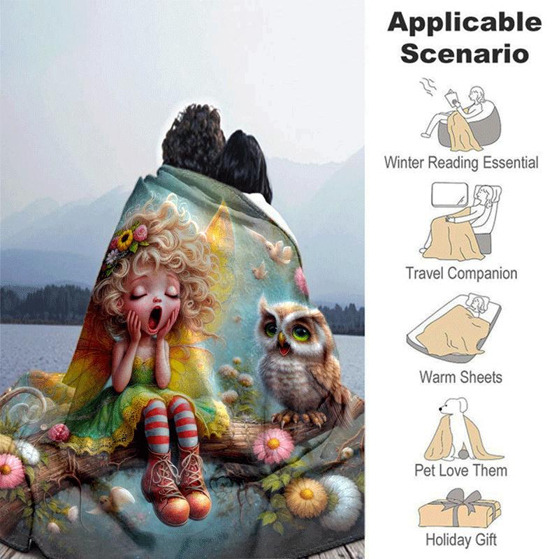 1pc Eagle Printing Lightweight Flannel Blanket, Comfortable and Warm Blanket, for Camping Sofa Bed and Couch Office, In All Seasons