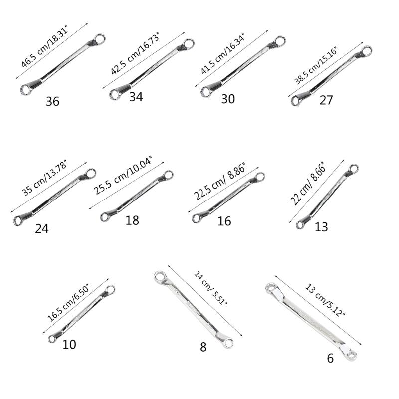 Metric Ratchet Wrench Double Box End 6x7mm 8x10mm 10x12mm 13x15mm 16x18mm 18x21mm 24x27mm 27x30mm 30x32mm 34x36mm36x41mm