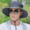 Bucket hat summer sun protection sun hat men's outdoor mountaineering fishing hat face protection neck integrated hat big brim sun hat