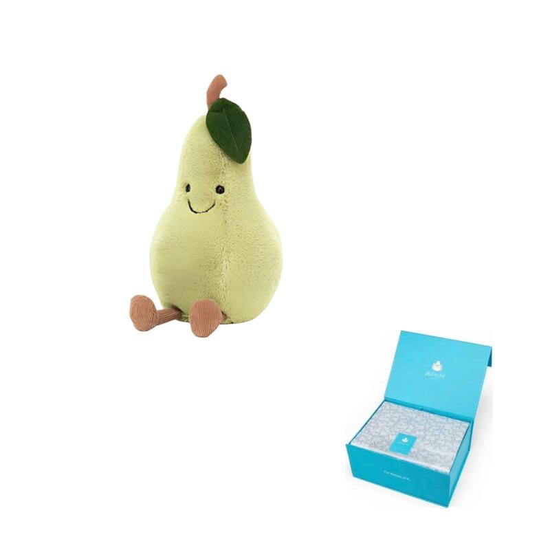 JELLYCAT Fun Food Series Fruit Funny Pear Soothing Doll Plush Doll Sitting 20cm high