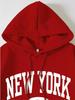 Unisex 2025 New York Casual Hoodie - Fashionable & Comfortable Loose Sweatshirt for Couples