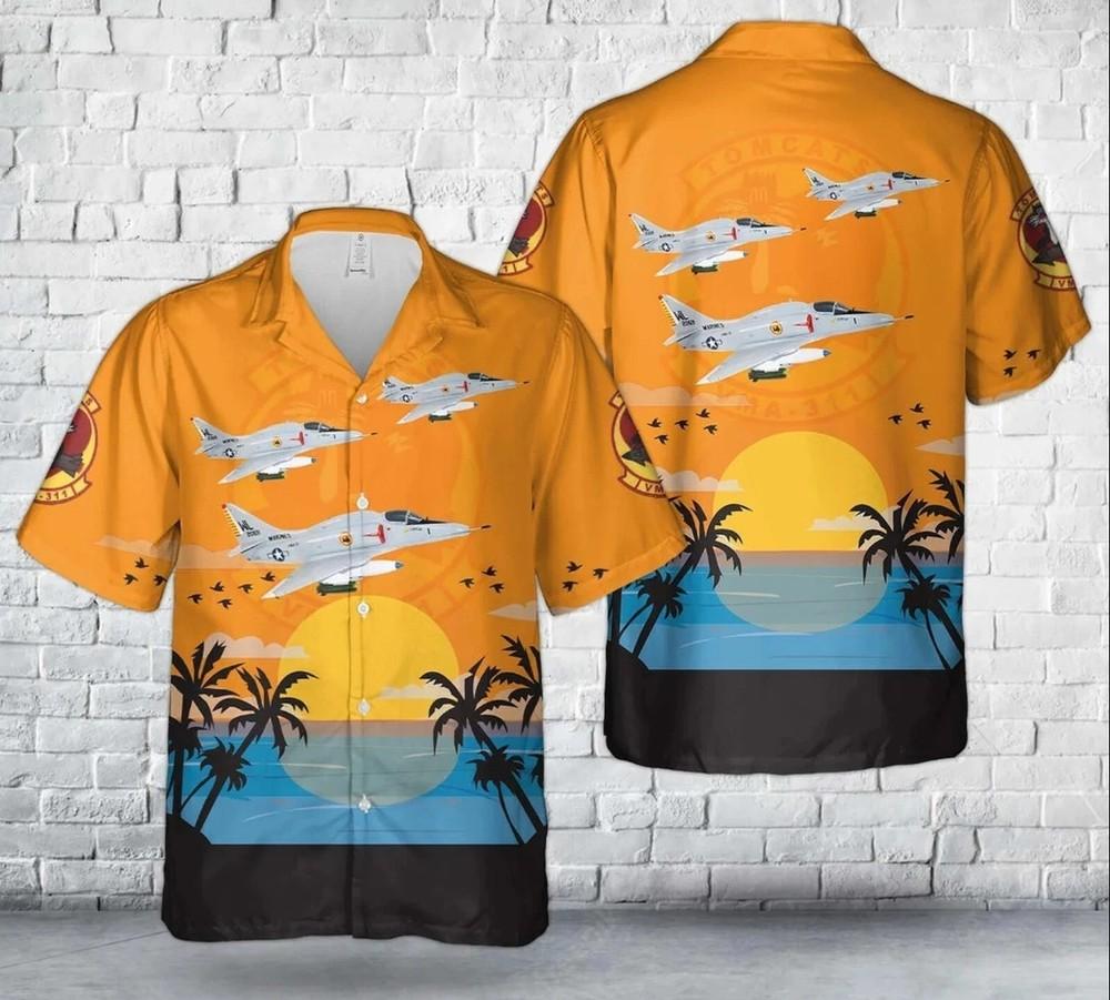US Marine Corps VMA-311 Tomcats 152069 1970 A-4E Hawaiian Shirt Unisex T-Shirt M