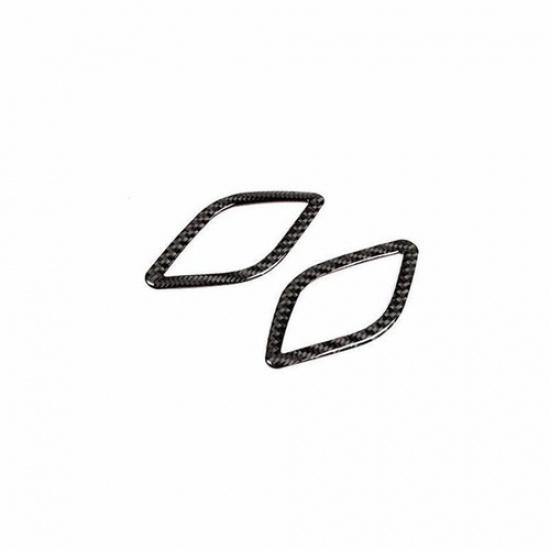 Cover Trim Side Outlet Vent For BMW X1 E84 Dashboard Real Carbon Fiber 2010-2015