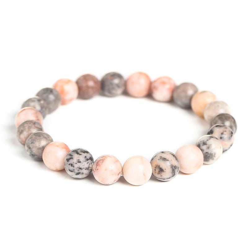 

Pink Zebra Natural Stone Aromatherapy Essential Oil Bracelet