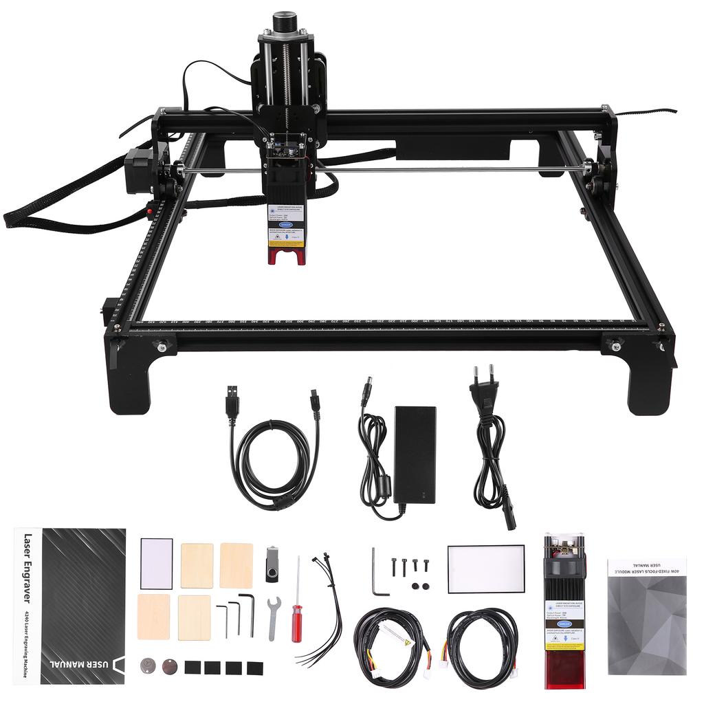 20W     Engraver Cutter 4240 CNC   Engraving    420x400mm Large Working Area 5000mW Optical Power Fixed   Compressed Spot High Preci