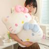 Hellokitty Plush Soft Pillow With Flower And Bow Decorations For Kids Gift