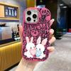 Phone Case: 2D Flat Design Suitable for iPhone 18 17 16 15 14 13 Pro Protective Case, Couple Style, Love Heart Rabbit, Christmas and Halloween Gift ..