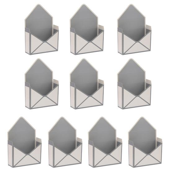 10 Pcs Valentine's Day Floral Envelope Boxes Empty Florist Bouquet Packaging Box Folding Paper Envelope Gift Box for Party Flower Wrapping Supplies